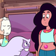 Pearl and Amethyst meeting Stevonnie for the first time.